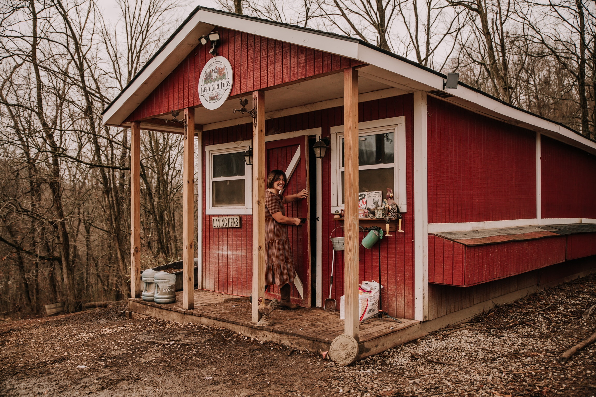 A well-constructed chicken coop with a spacious run.